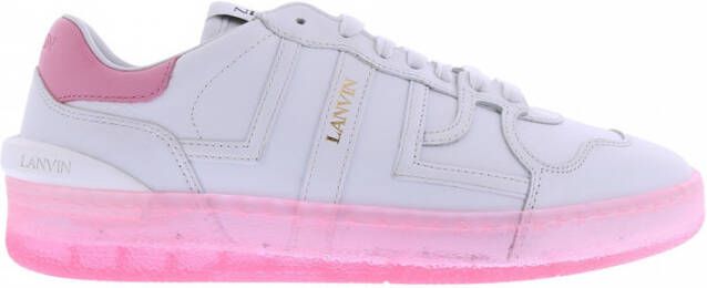 Lanvin Clay Low Top Sneakers Synthetische Materialen Leren Details White Dames