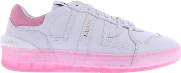 Lanvin Clay Low Top Sneakers Synthetische Materialen Leren Details White Dames