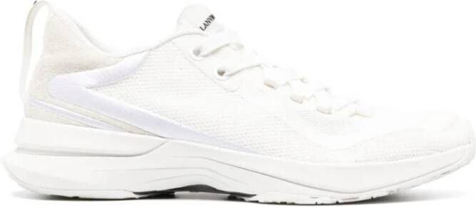 Lanvin Mesh LI Sneakers met Rubberdetails White Heren