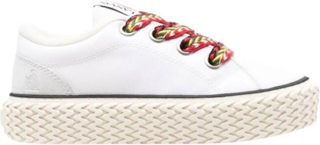 Lanvin Witte Canvas Sneakers Wit