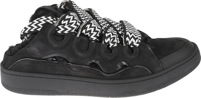 Lanvin Zwarte Curb Mules Sneakers Black Heren