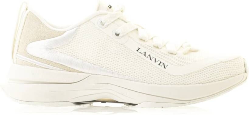 Lanvin Mesh LI Sneakers met Rubberdetails White Heren