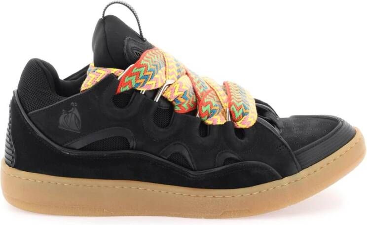 Lanvin Volumineuze Multilaagse Curb Sneakers Black Heren