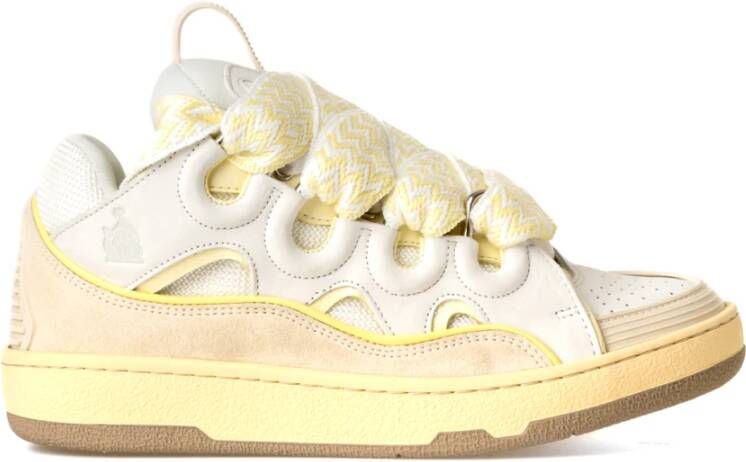 Lanvin Witte Curb Leren Sneakers - Foto 2