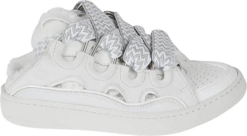 Lanvin Witte Curb Mules Sneakers Wit Heren