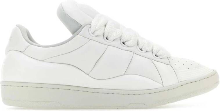 Lanvin Witte Curb XL Sneakers van Nappaleer Wit Heren