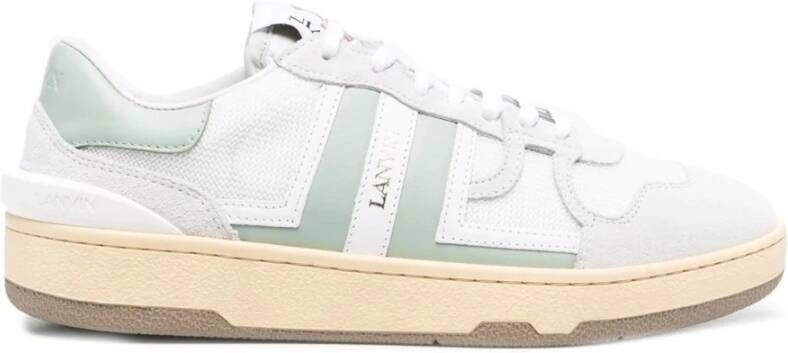 Lanvin Witte Leren Clay Sneakers Wit Dames