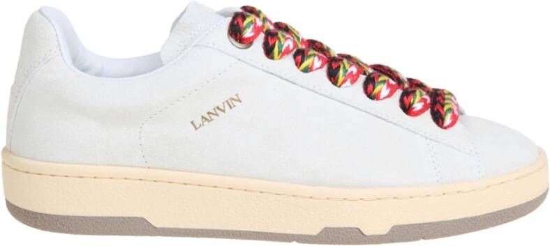 Lanvin Witte Leren Sneakers Lite Curb White Dames