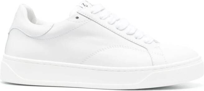 Lanvin Witte Leren Ddb0 Sneakers White Dames