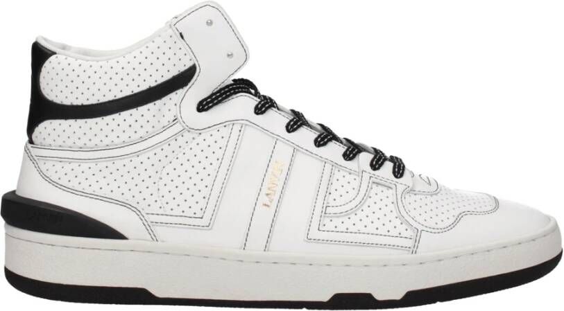 Lanvin Witte Leren High Tops Sneakers
