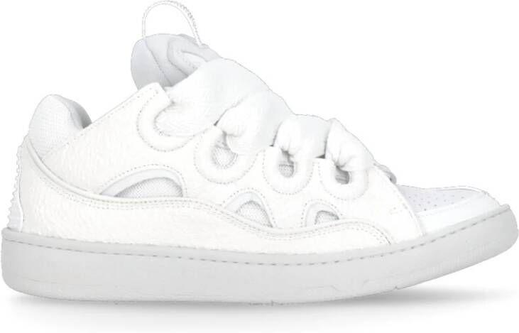 Lanvin Witte Leren Sneakers met Ade de Details