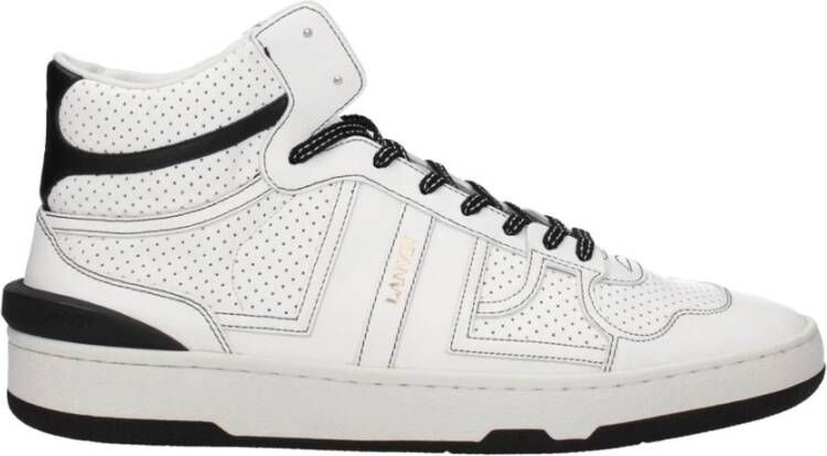 Lanvin Witte Leren Sneakers met Voorkant Logo
