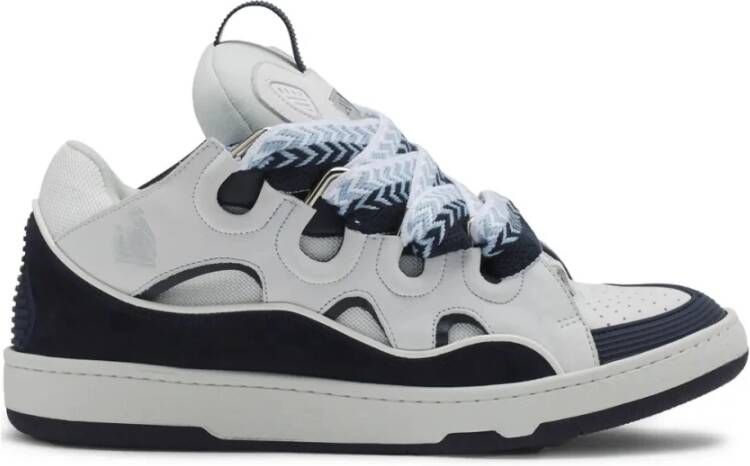 Lanvin Witte Sneakers met Leer en Polyester