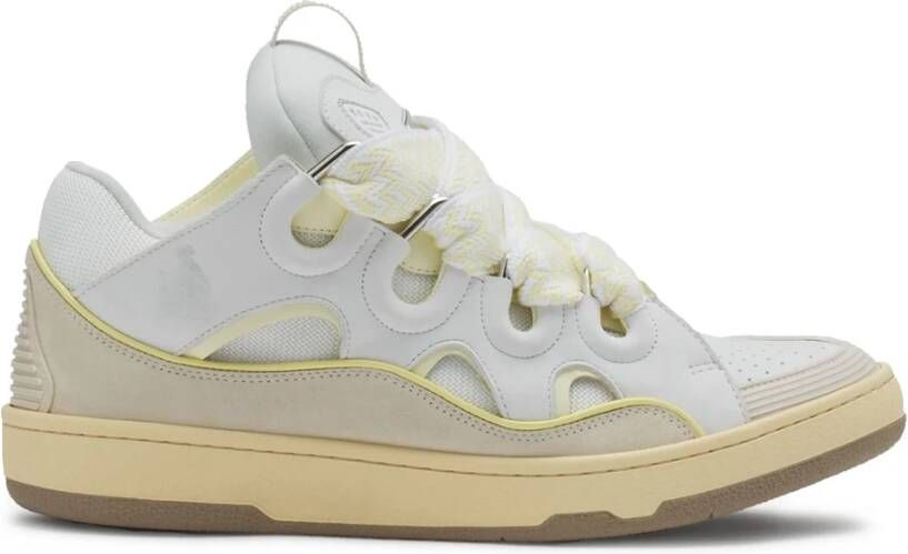 Lanvin Witte Sneakers met Leer en Polyester
