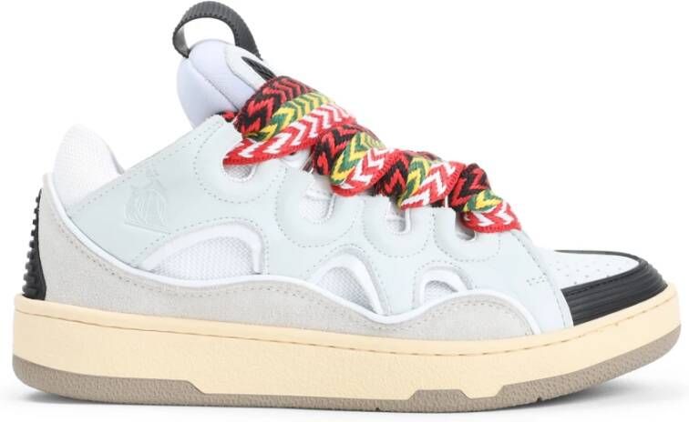 Lanvin Witte Sneakers Overdreven Silhouet Multikleur Veters
