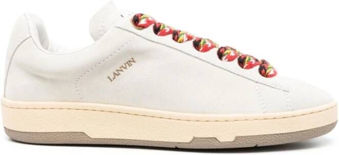 Lanvin Witte Suède Sneakers White Dames