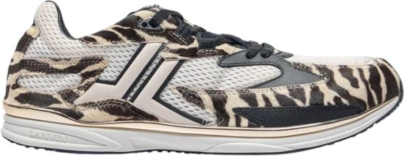 Lanvin Zebra Ponyhair Meteor Sneakers Multicolor Heren