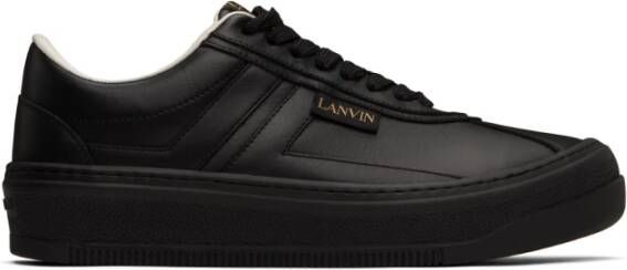 Lanvin Zwarte Cash Sneakers Stedelijke Elegantie