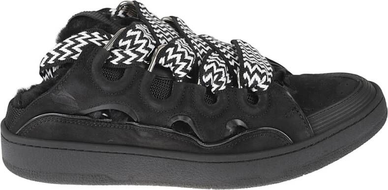 Lanvin Zwarte Curb Mules Sneakers Zwart Heren