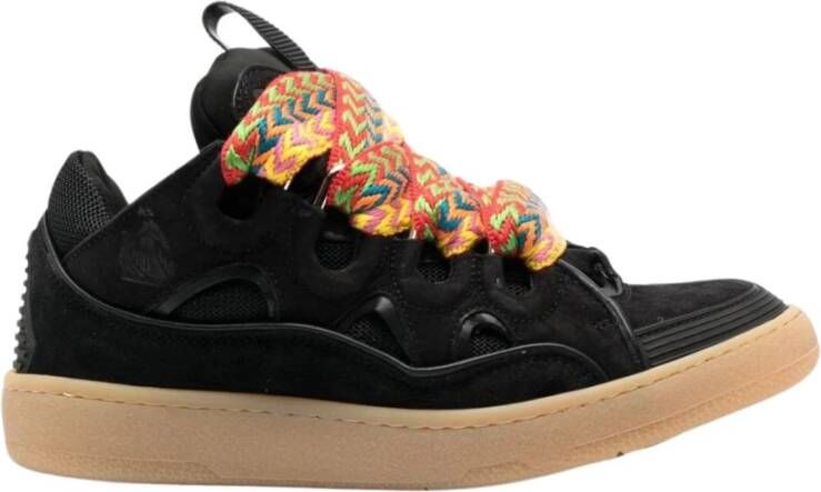 Lanvin Zwarte Curb Sneakers Black Dames