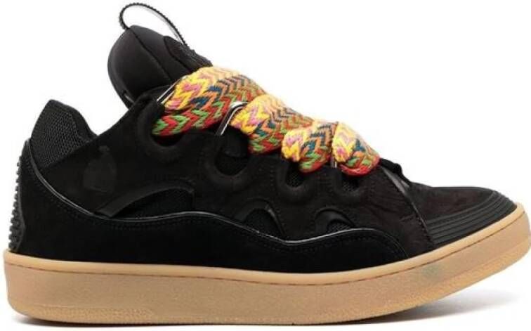 Lanvin Zwarte Curb Sneakers Black Heren