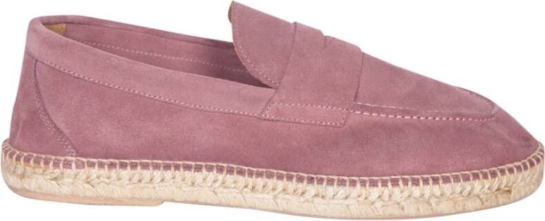 Lardini Roze Leren Espadrilles Slip On Model Pink Heren