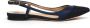 L'arianna Blauw Leren en Lurex Slingback Blue Dames - Thumbnail 1