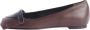 L'arianna Bruine Platte Schoenen Leren Materiaal Brown Dames - Thumbnail 1