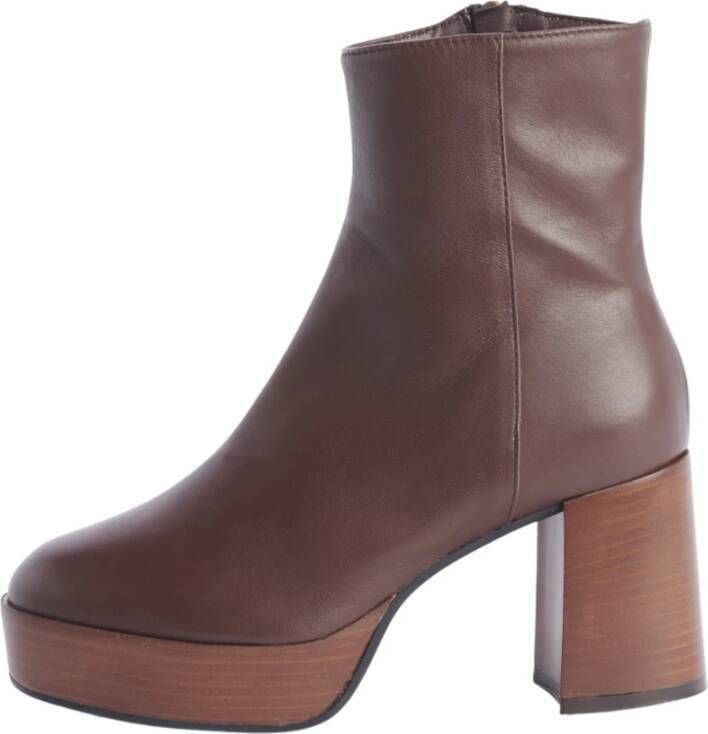 L'arianna Bruine platte schoenen met plateau Brown Dames