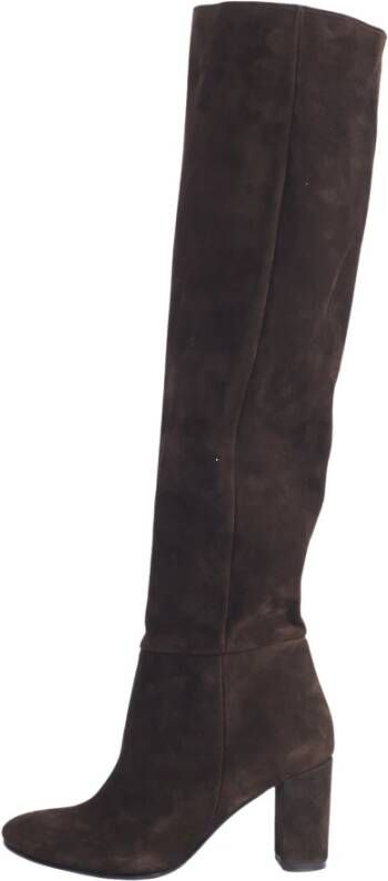 L'arianna Bruine Suède Platte Schoenen Brown Dames