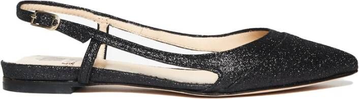 L'arianna Glitter lederen zwarte slingback schoenen Black Dames