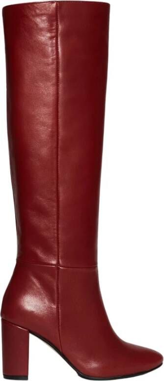 L'arianna Leren laars in baksteenrood Brown Dames