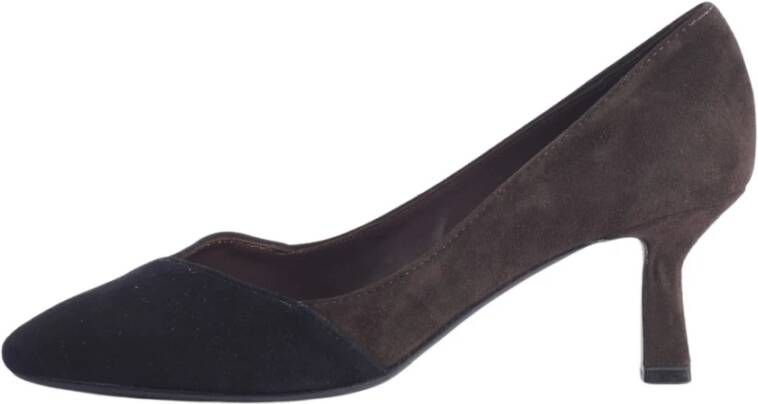 L'arianna Platte schoenen decolté 3 kleuren 5 cm hak Brown Dames