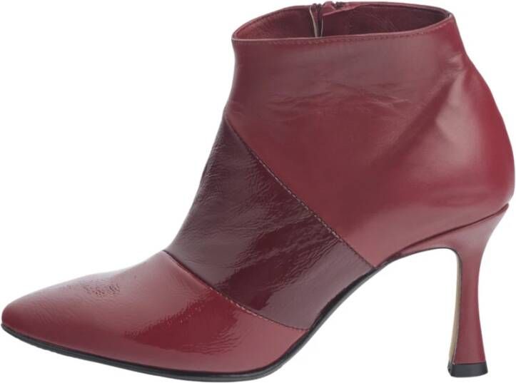 L'arianna Rode Suède Enkellaars Red Dames