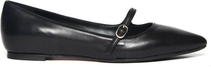 L'arianna Zwarte Leren Ballerina`s - Foto 1