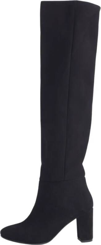 L'arianna Zwarte platte suède schoenen Black Dames