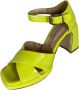 Laura Bellariva Gele Lime Sandaal in Lakleer Yellow Dames - Thumbnail 1