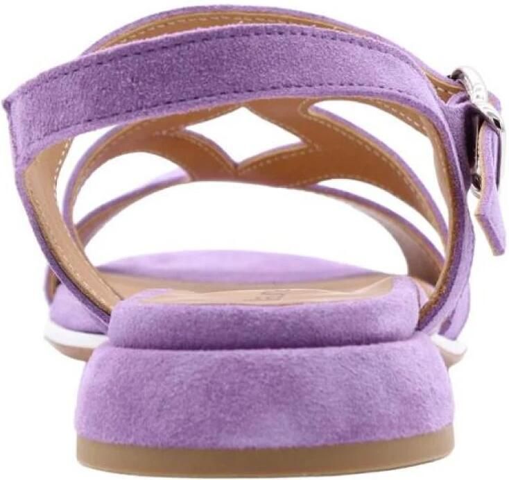 Laura Bellariva Platte Sandalen Purple Dames
