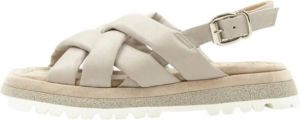 Laura Bellariva Zachte Criss Cross Sandaal Beige Dames