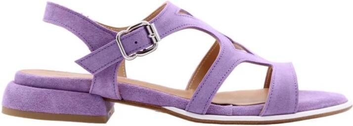 Laura Bellariva Platte Sandalen Purple Dames