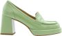 Laura Bellariva Stijlvolle Mocassin Pumps Groen Dames - Thumbnail 1