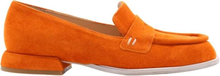 Laura Bellariva Stijlvolle Moccasin Loafers voor vrouwen Orange Dames