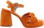 Laura Bellariva Stijlvolle Timex Hoge Hak Sandalen Oranje Dames - Thumbnail 1