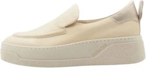 Laura Bellariva Tennis Slip-On 40 Italiaans Leer Zandkleur Beige Dames