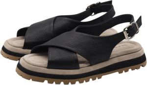 Laura Bellariva Verstelbare Band Plateau Sandalen Zwart Dames