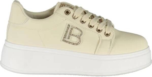Laura Biagiotti Beige Damessneaker met Rhinestone-applicatie