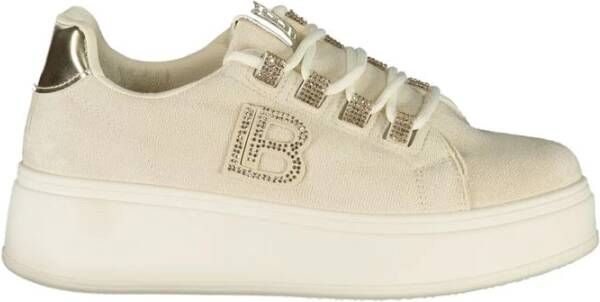 Laura Biagiotti Beige Damessneaker met Rhinestones