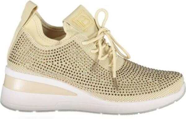 Laura Biagiotti Beige Damessneaker met Strass Versieringen