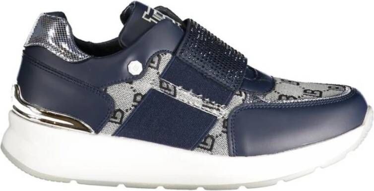 Laura Biagiotti Blauwe Elastische Sneakers met Contrastdetails Blue Dames