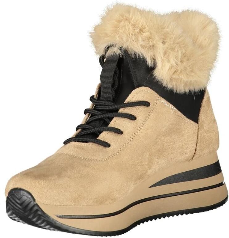 Laura Biagiotti Beige Dames Sneaker Enkellaarzen